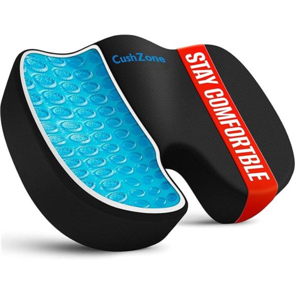 Office Chair Seat Cushion, Cooling Gel Enhanced Memory Foam Cushion